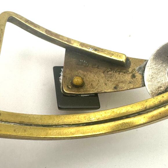 HALL MCFALL Steampunk Industrial Artsy Industrial Bracelet Cuff 90s Retro MCM - Picture 13 of 14